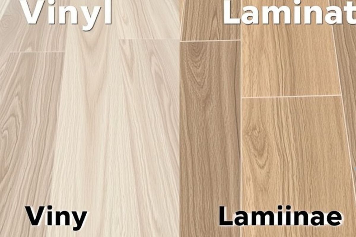 An assortment of laminate flooring samples highlighting diverse styles, colors, and finishes for home improvement projects.